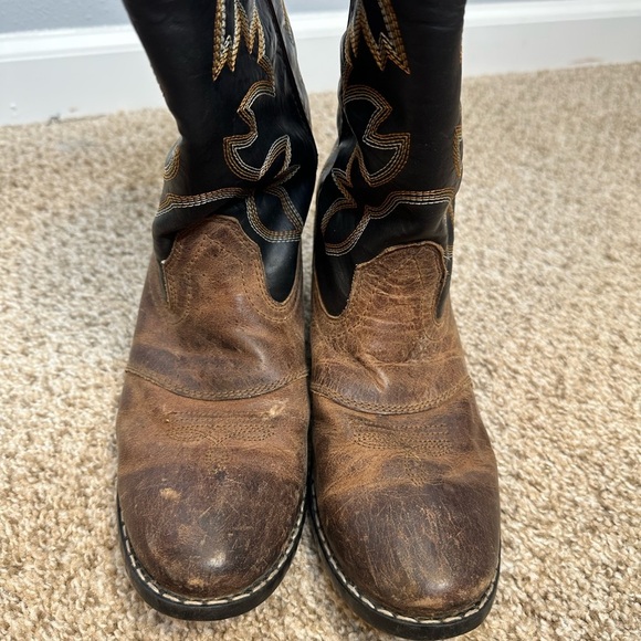Cody James cowboy boots men’s size 6 black brown leather - Picture 2 of 10